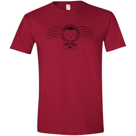 T-Shirts Cardinal Red / S Cute Hogsmeade Post Office Stamp Men's Semi-Fitted Softstyle