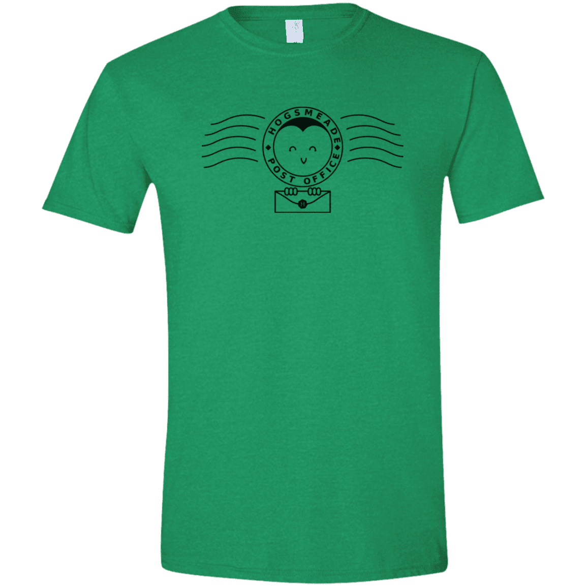 T-Shirts Heather Irish Green / S Cute Hogsmeade Post Office Stamp Men's Semi-Fitted Softstyle