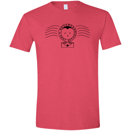 T-Shirts Heather Red / S Cute Hogsmeade Post Office Stamp Men's Semi-Fitted Softstyle