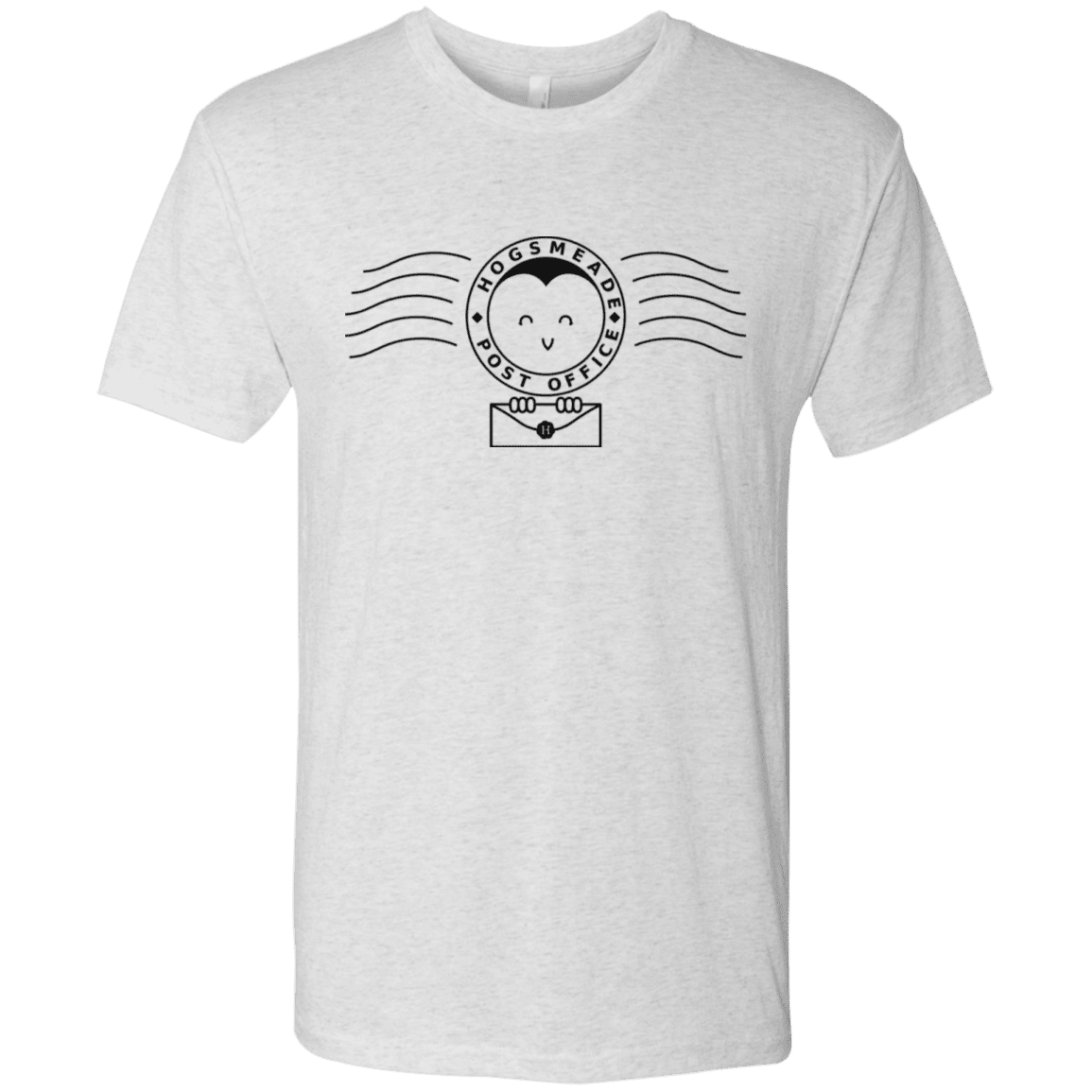 T-Shirts Heather White / S Cute Hogsmeade Post Office Stamp Men's Triblend T-Shirt