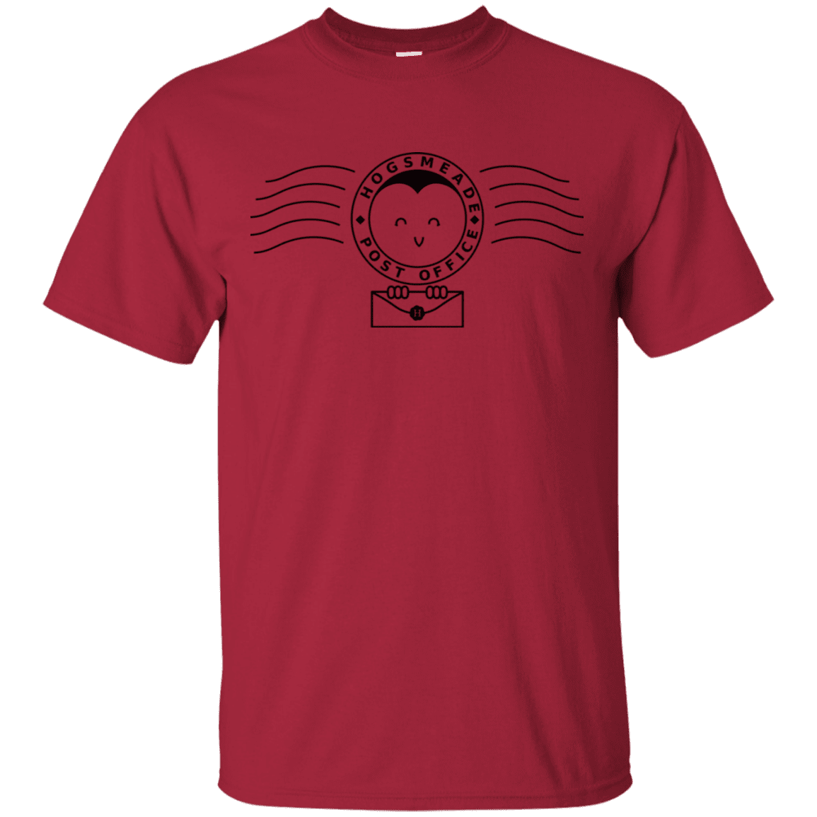 T-Shirts Cardinal / S Cute Hogsmeade Post Office Stamp T-Shirt