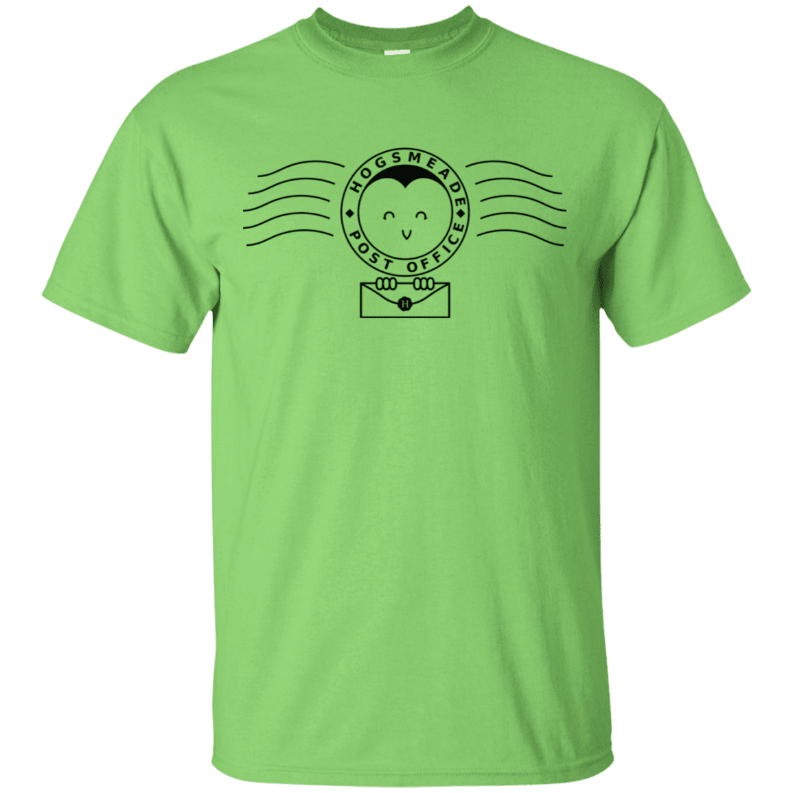 T-Shirts Lime / S Cute Hogsmeade Post Office Stamp T-Shirt
