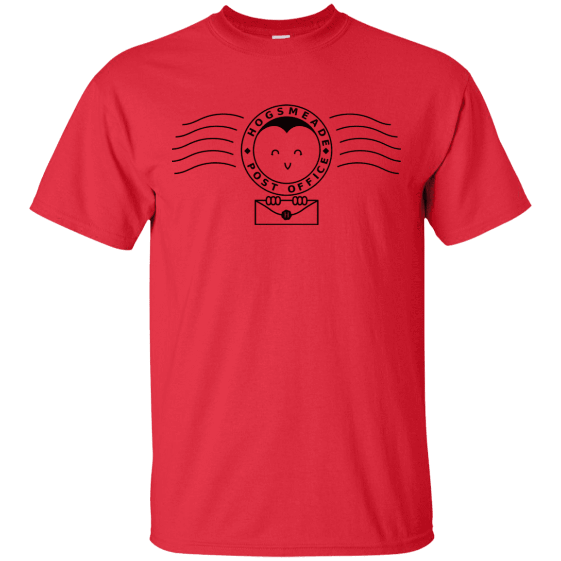 T-Shirts Red / S Cute Hogsmeade Post Office Stamp T-Shirt