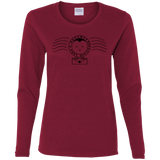 T-Shirts Cardinal / S Cute Hogsmeade Post Office Stamp Women's Long Sleeve T-Shirt