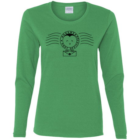 T-Shirts Irish Green / S Cute Hogsmeade Post Office Stamp Women's Long Sleeve T-Shirt