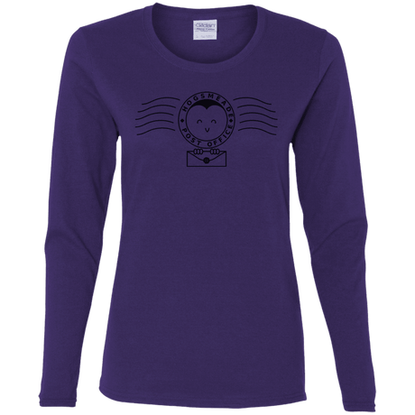 T-Shirts Purple / S Cute Hogsmeade Post Office Stamp Women's Long Sleeve T-Shirt