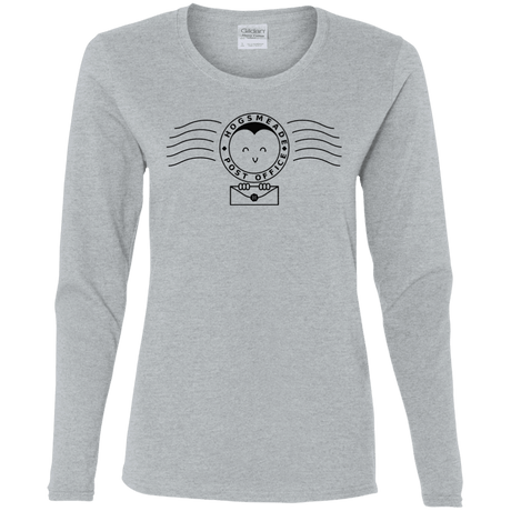 T-Shirts Sport Grey / S Cute Hogsmeade Post Office Stamp Women's Long Sleeve T-Shirt