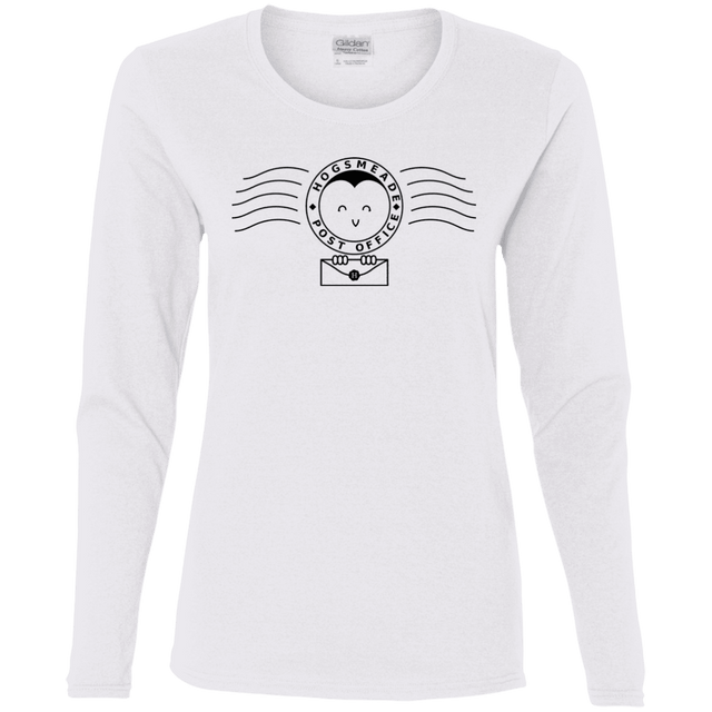 T-Shirts White / S Cute Hogsmeade Post Office Stamp Women's Long Sleeve T-Shirt