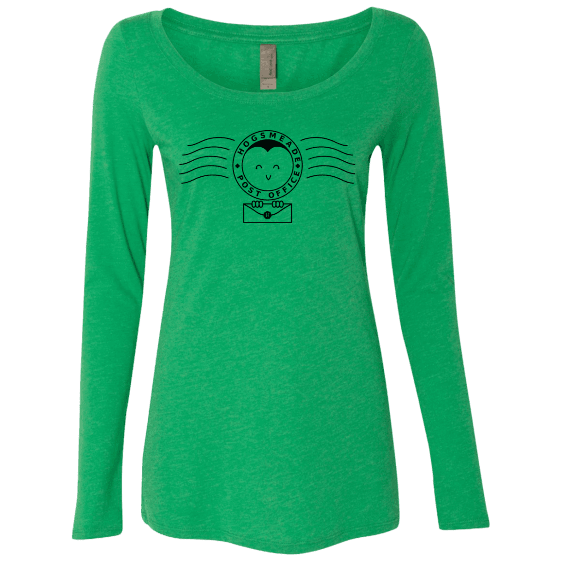 T-Shirts Envy / S Cute Hogsmeade Post Office Stamp Women's Triblend Long Sleeve Shirt
