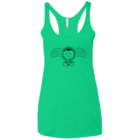 T-Shirts Envy / X-Small Cute Hogsmeade Post Office Stamp Women's Triblend Racerback Tank