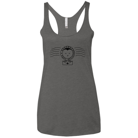 T-Shirts Premium Heather / X-Small Cute Hogsmeade Post Office Stamp Women's Triblend Racerback Tank