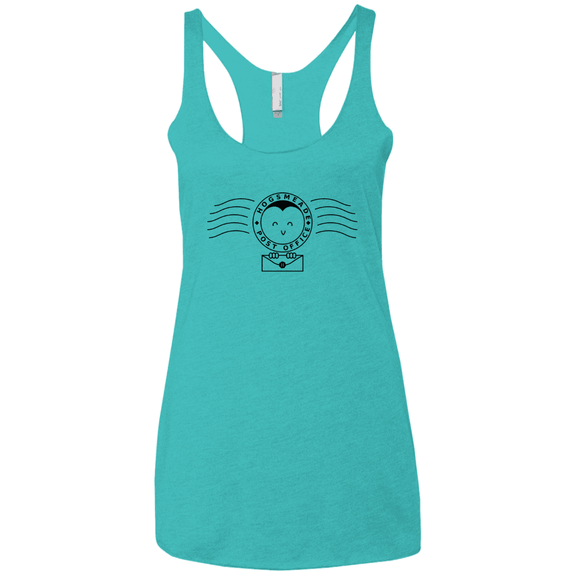 T-Shirts Tahiti Blue / X-Small Cute Hogsmeade Post Office Stamp Women's Triblend Racerback Tank