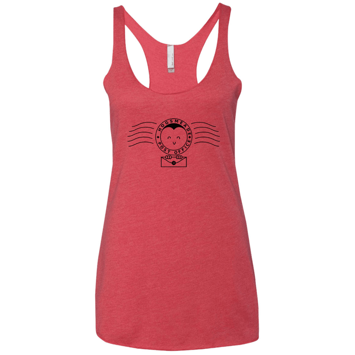 T-Shirts Vintage Red / X-Small Cute Hogsmeade Post Office Stamp Women's Triblend Racerback Tank