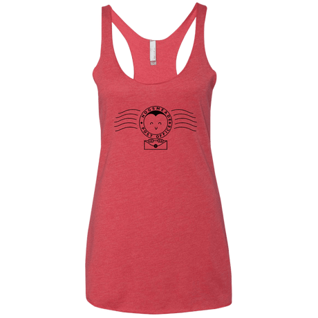 T-Shirts Vintage Red / X-Small Cute Hogsmeade Post Office Stamp Women's Triblend Racerback Tank