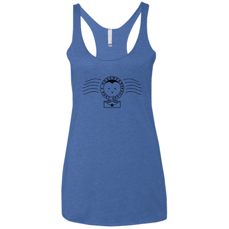 T-Shirts Vintage Royal / X-Small Cute Hogsmeade Post Office Stamp Women's Triblend Racerback Tank