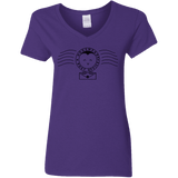 T-Shirts Purple / S Cute Hogsmeade Post Office Stamp Women's V-Neck T-Shirt