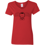 T-Shirts Red / S Cute Hogsmeade Post Office Stamp Women's V-Neck T-Shirt