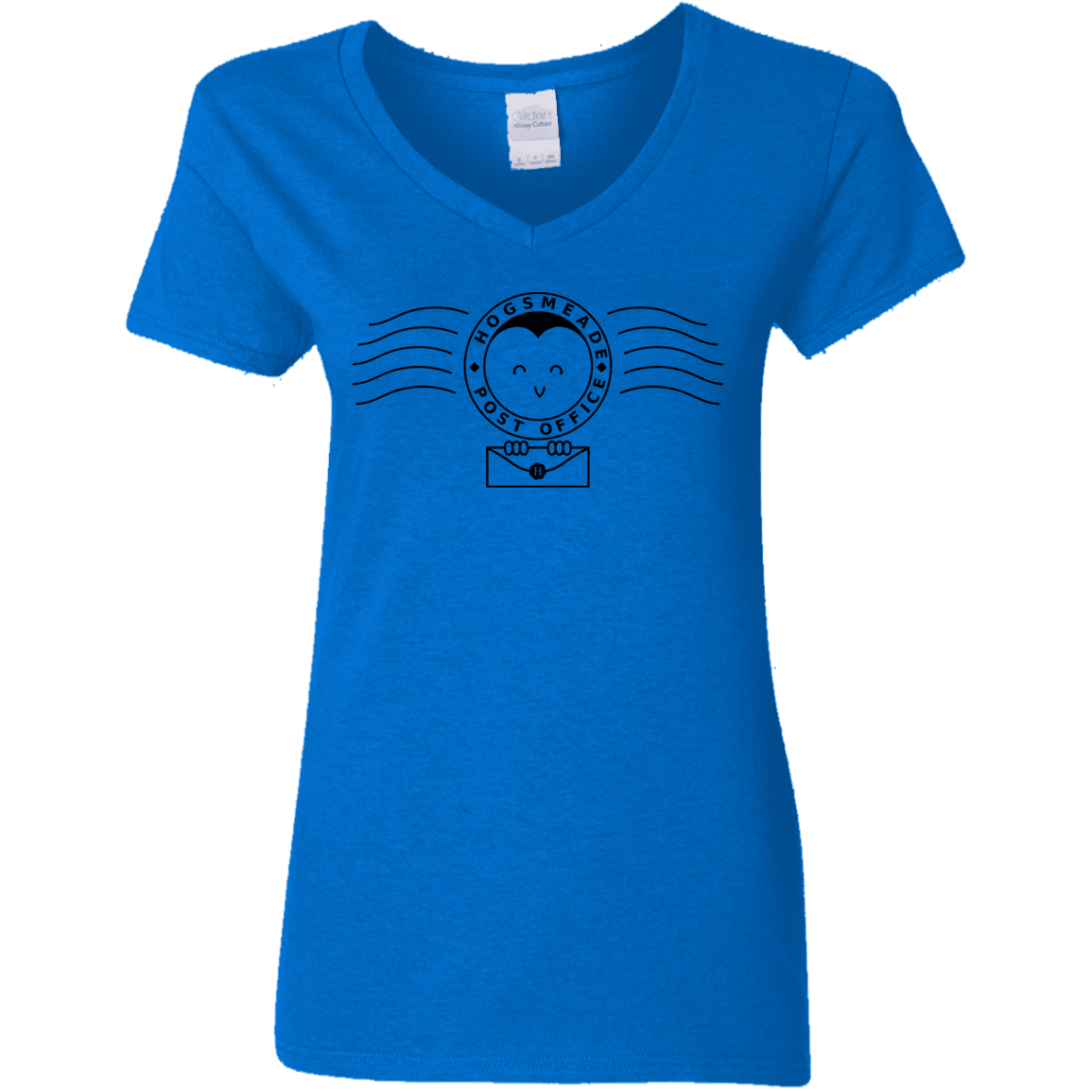 T-Shirts Royal / S Cute Hogsmeade Post Office Stamp Women's V-Neck T-Shirt