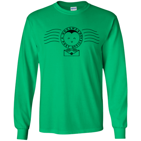 T-Shirts Irish Green / YS Cute Hogsmeade Post Office Stamp Youth Long Sleeve T-Shirt