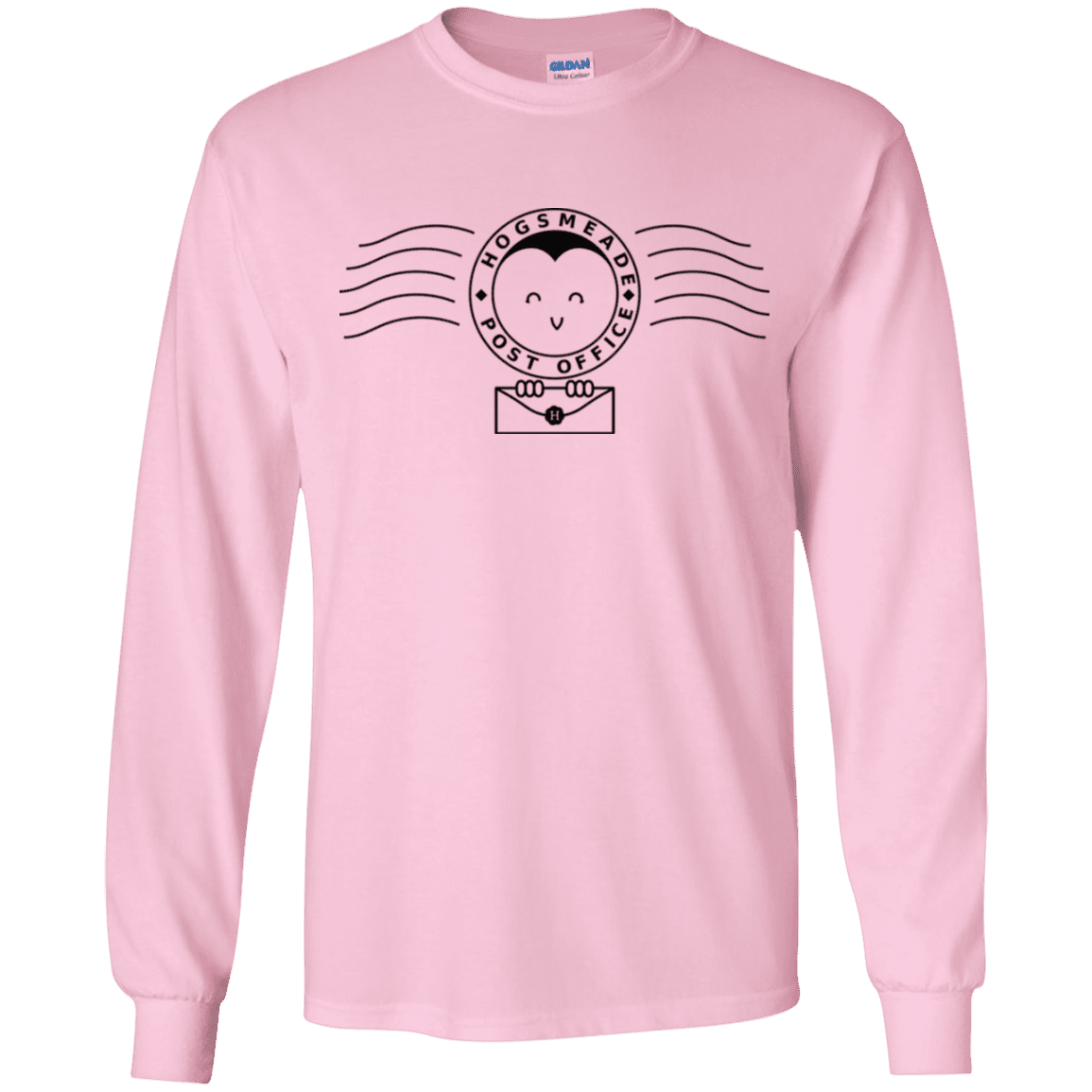 T-Shirts Light Pink / YS Cute Hogsmeade Post Office Stamp Youth Long Sleeve T-Shirt
