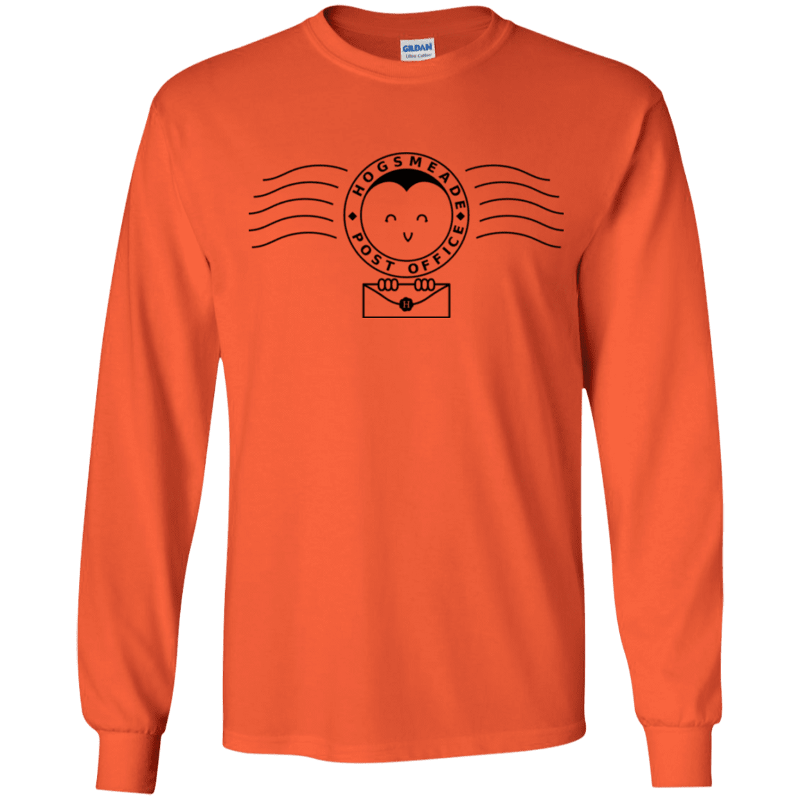 T-Shirts Orange / YS Cute Hogsmeade Post Office Stamp Youth Long Sleeve T-Shirt