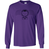 T-Shirts Purple / YS Cute Hogsmeade Post Office Stamp Youth Long Sleeve T-Shirt