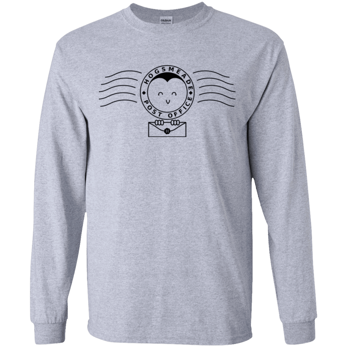 T-Shirts Sport Grey / YS Cute Hogsmeade Post Office Stamp Youth Long Sleeve T-Shirt