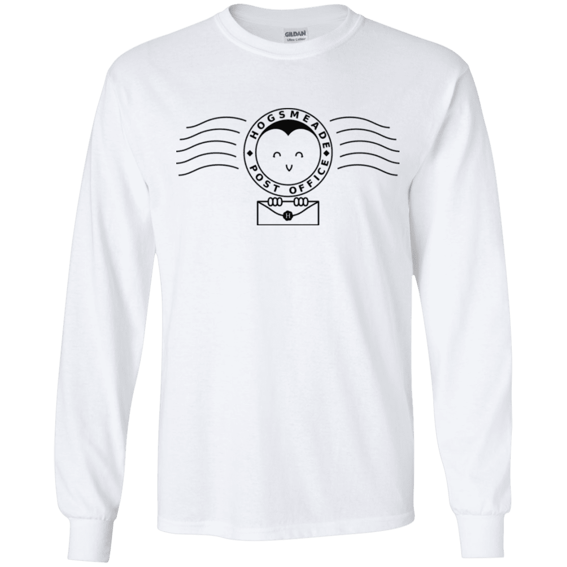 T-Shirts White / YS Cute Hogsmeade Post Office Stamp Youth Long Sleeve T-Shirt