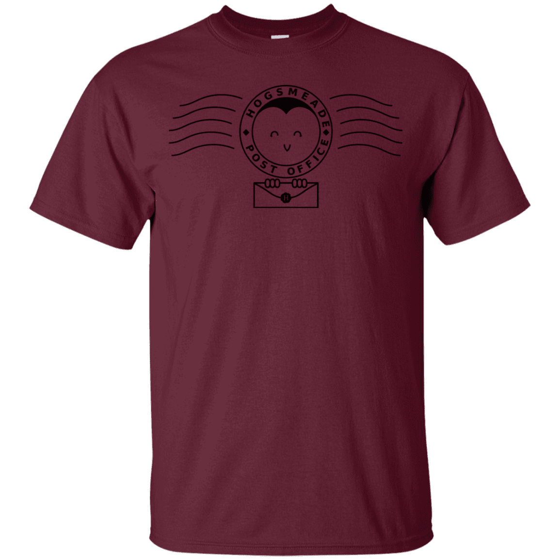 T-Shirts Maroon / YXS Cute Hogsmeade Post Office Stamp Youth T-Shirt