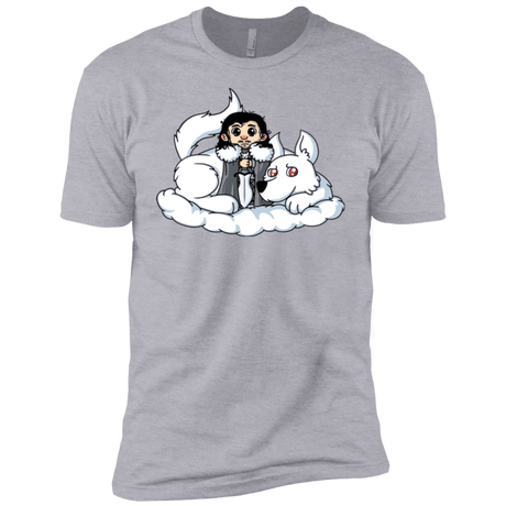 T-Shirts Heather Grey / YXS Cute Jon Snow and  Ghost Boys Premium T-Shirt