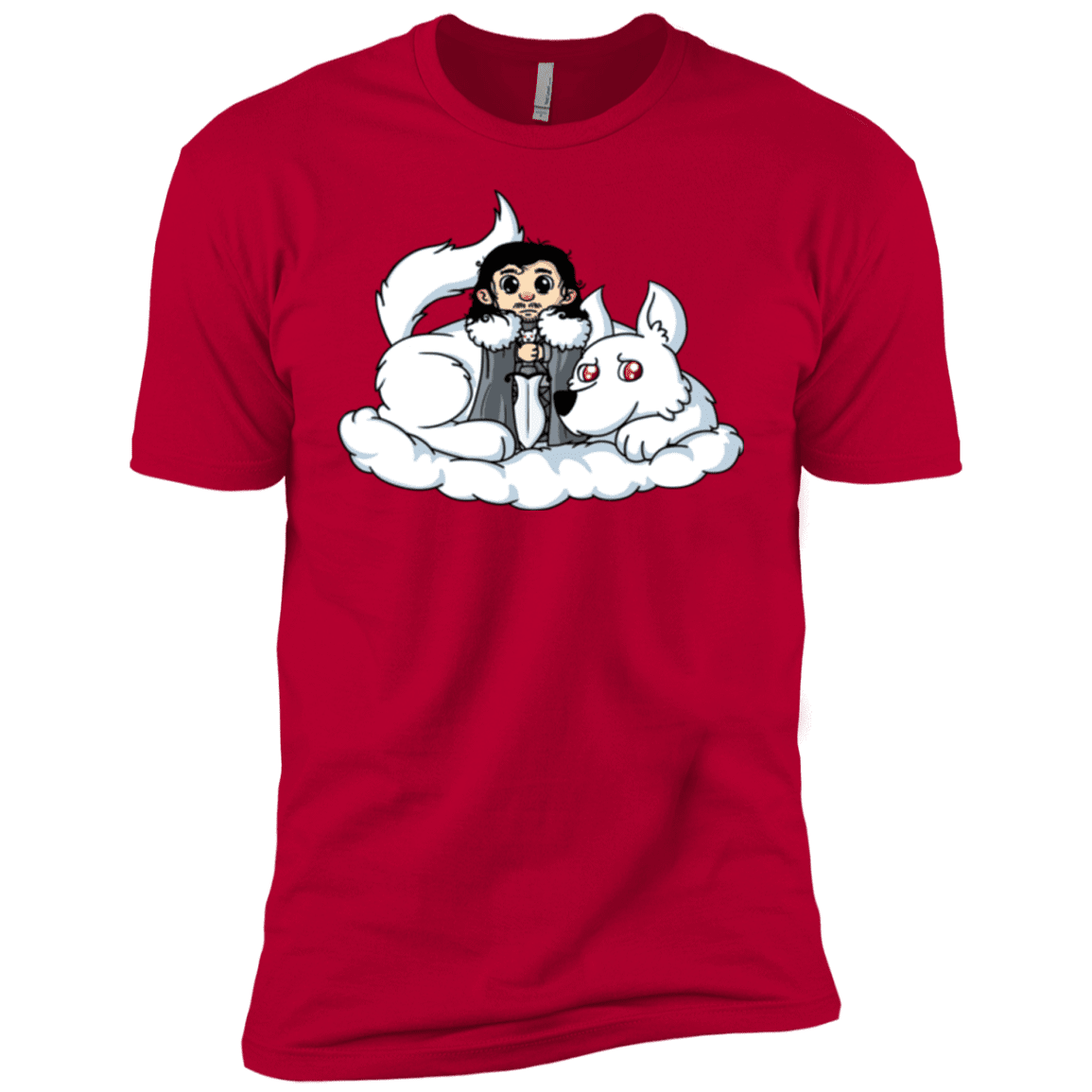 T-Shirts Red / YXS Cute Jon Snow and  Ghost Boys Premium T-Shirt