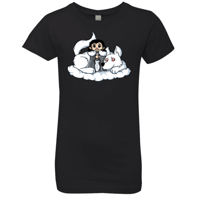 T-Shirts Black / YXS Cute Jon Snow and  Ghost Girls Premium T-Shirt