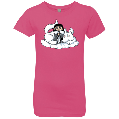 T-Shirts Hot Pink / YXS Cute Jon Snow and  Ghost Girls Premium T-Shirt