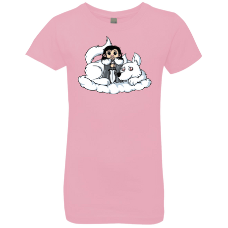 T-Shirts Light Pink / YXS Cute Jon Snow and  Ghost Girls Premium T-Shirt