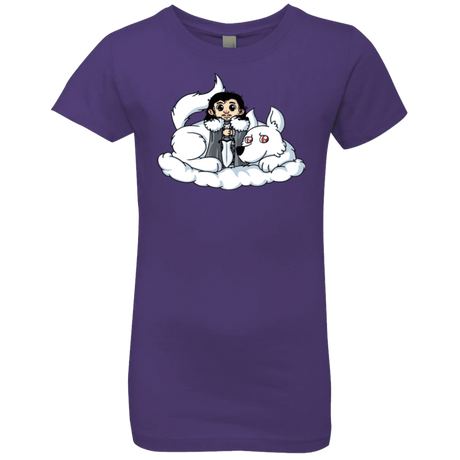T-Shirts Purple Rush / YXS Cute Jon Snow and  Ghost Girls Premium T-Shirt