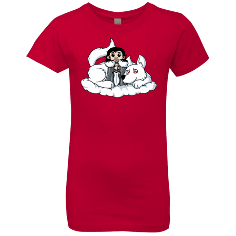 T-Shirts Red / YXS Cute Jon Snow and  Ghost Girls Premium T-Shirt