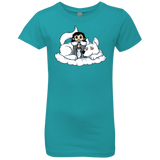 T-Shirts Tahiti Blue / YXS Cute Jon Snow and  Ghost Girls Premium T-Shirt