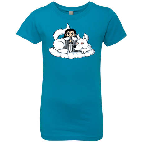T-Shirts Turquoise / YXS Cute Jon Snow and  Ghost Girls Premium T-Shirt