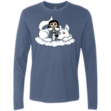 T-Shirts Indigo / Small Cute Jon Snow and  Ghost Men's Premium Long Sleeve