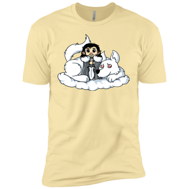 T-Shirts Banana Cream / X-Small Cute Jon Snow and  Ghost Men's Premium T-Shirt