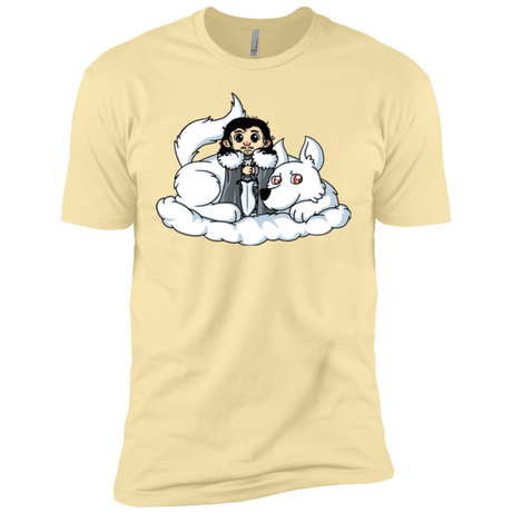 T-Shirts Banana Cream / X-Small Cute Jon Snow and  Ghost Men's Premium T-Shirt