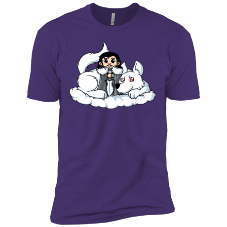 T-Shirts Purple / X-Small Cute Jon Snow and  Ghost Men's Premium T-Shirt