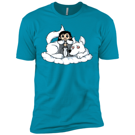 T-Shirts Turquoise / X-Small Cute Jon Snow and  Ghost Men's Premium T-Shirt