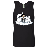 T-Shirts Black / Small Cute Jon Snow and  Ghost Men's Premium Tank Top
