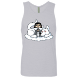 T-Shirts Heather Grey / Small Cute Jon Snow and  Ghost Men's Premium Tank Top