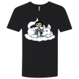 T-Shirts Black / X-Small Cute Jon Snow and  Ghost Men's Premium V-Neck