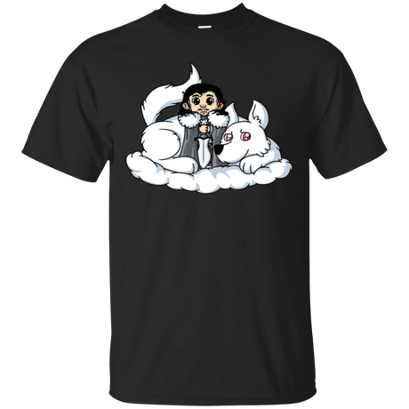 T-Shirts Black / Small Cute Jon Snow and  Ghost T-Shirt