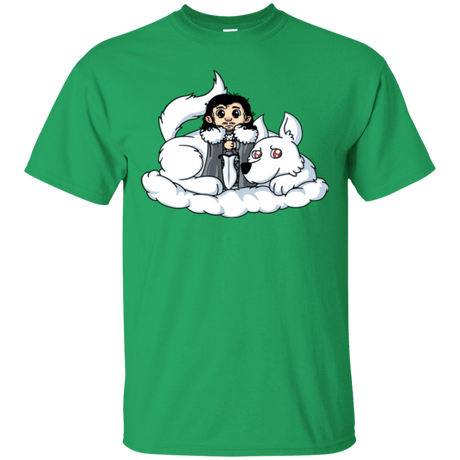 T-Shirts Irish Green / Small Cute Jon Snow and  Ghost T-Shirt