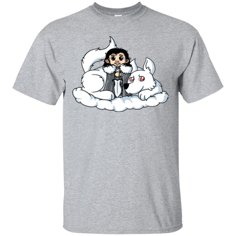 T-Shirts Sport Grey / Small Cute Jon Snow and  Ghost T-Shirt