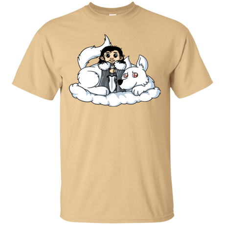 T-Shirts Vegas Gold / Small Cute Jon Snow and  Ghost T-Shirt